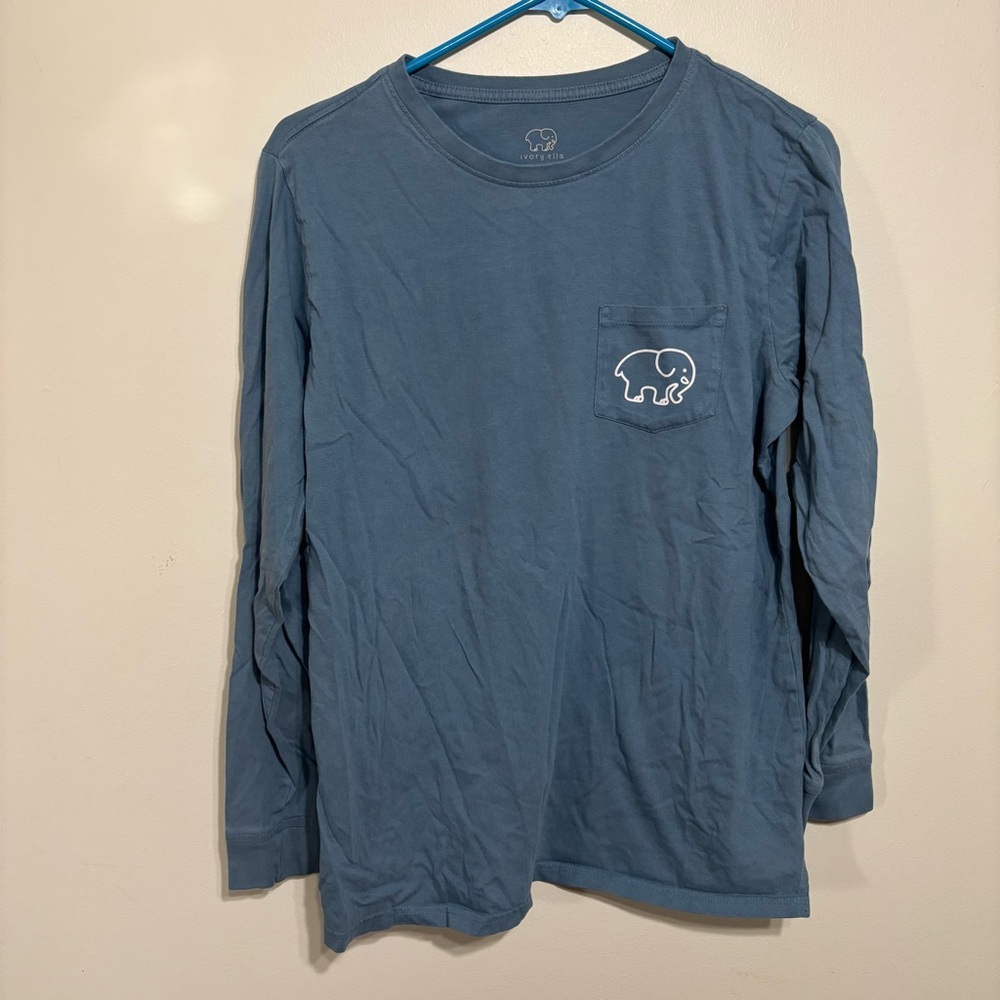 Ivory Ella Long Sleeve Shirt with Elephant Logo